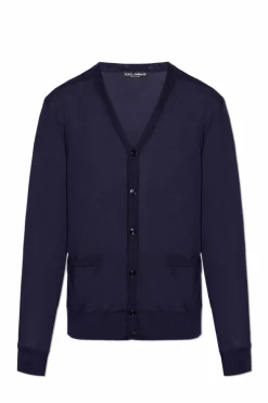 Dolce & Gabbana NAVY BLUE Silk Cardigan