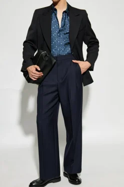 Dolce & Gabbana NAVY BLUE Silk Shirt