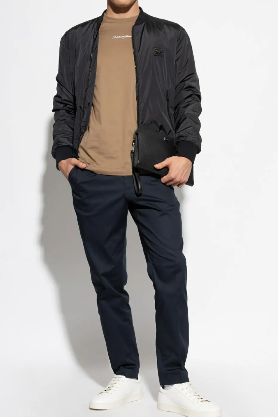 Dolce & Gabbana NAVY BLUE Creased trousers