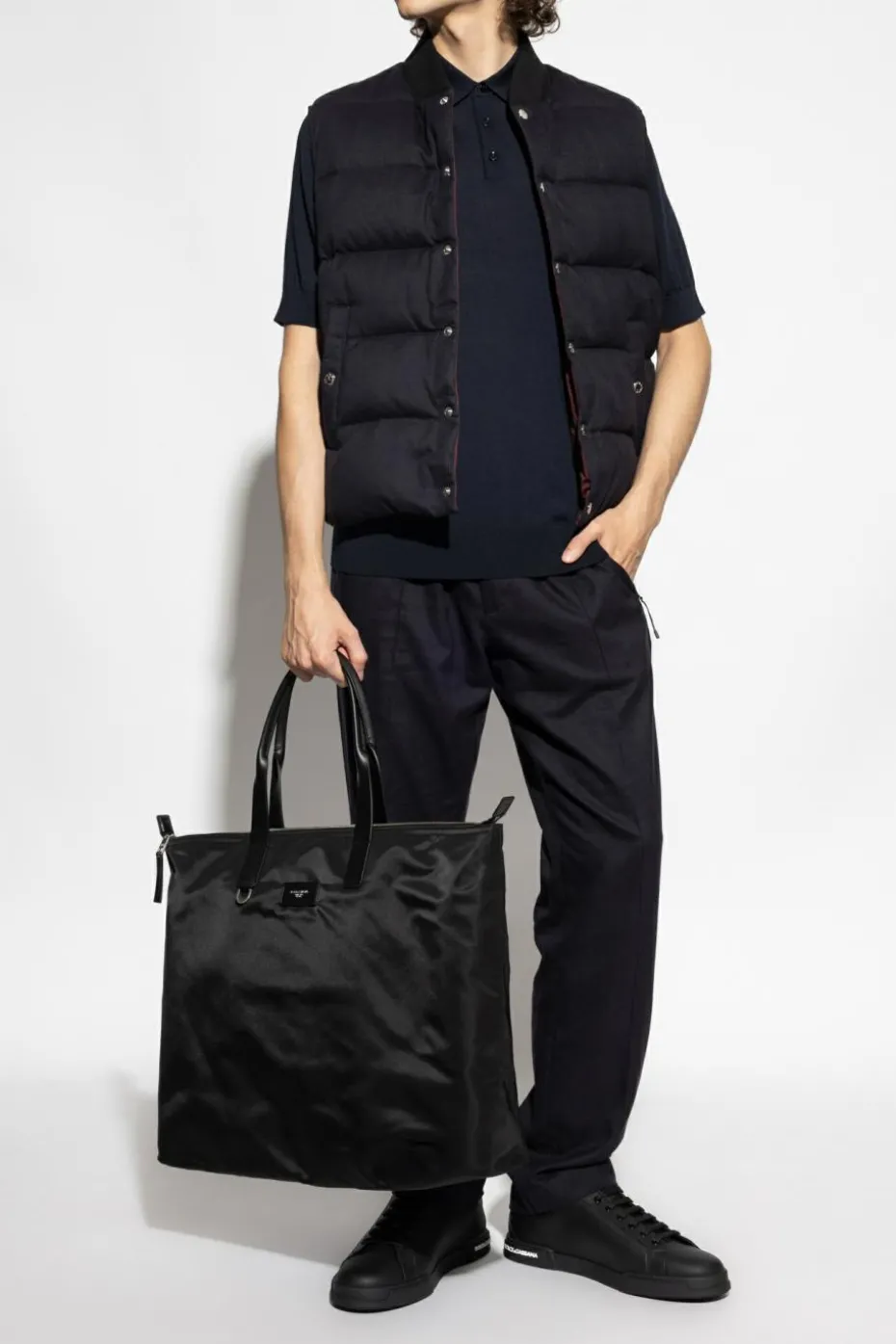 Dolce & Gabbana NAVY BLUE Reversible down jacket