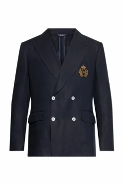 Dolce & Gabbana NAVY BLUE Linen blazer