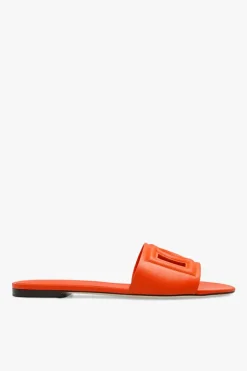 Dolce & Gabbana ORANGE ‘Bianca’ leather mules