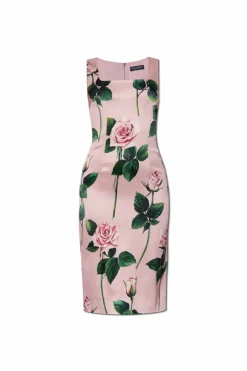 Dolce & Gabbana PINK Dress with floral pattern