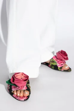 Dolce & Gabbana PINK Floral motif slides