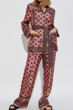 Dolce & Gabbana PINK Loose-fitting silk pants