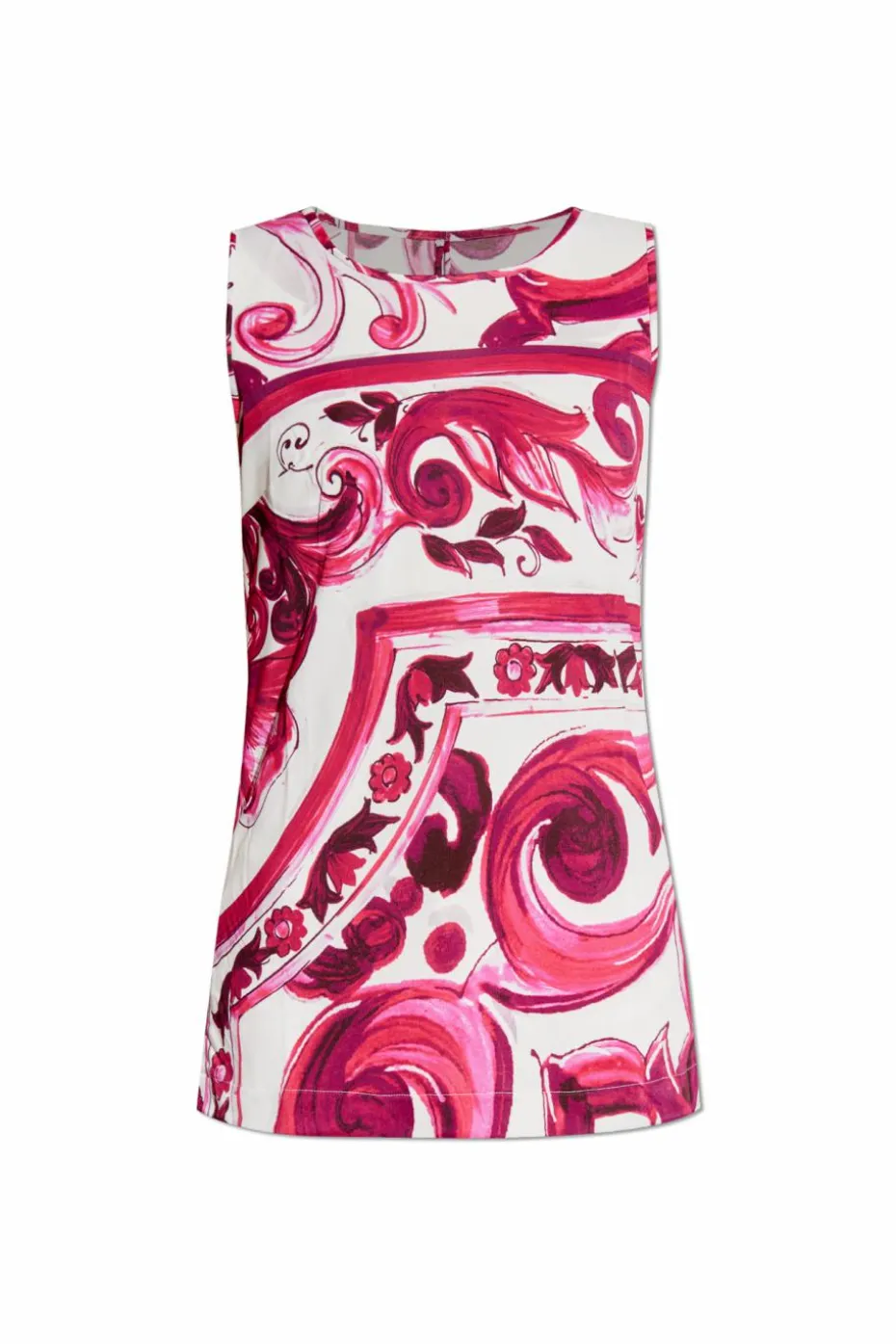 Dolce & Gabbana PINK Top with Majolica pattern