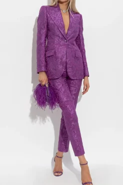 Dolce & Gabbana PURPLE Floral print trousers