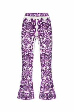Dolce & Gabbana PURPLE Silk trousers