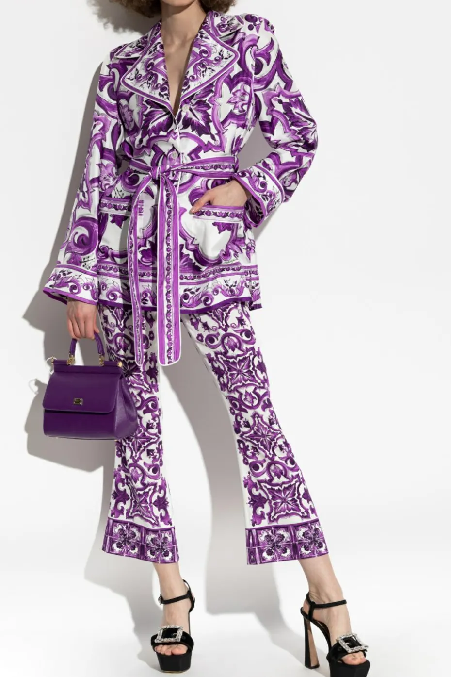 Dolce & Gabbana PURPLE Silk trousers