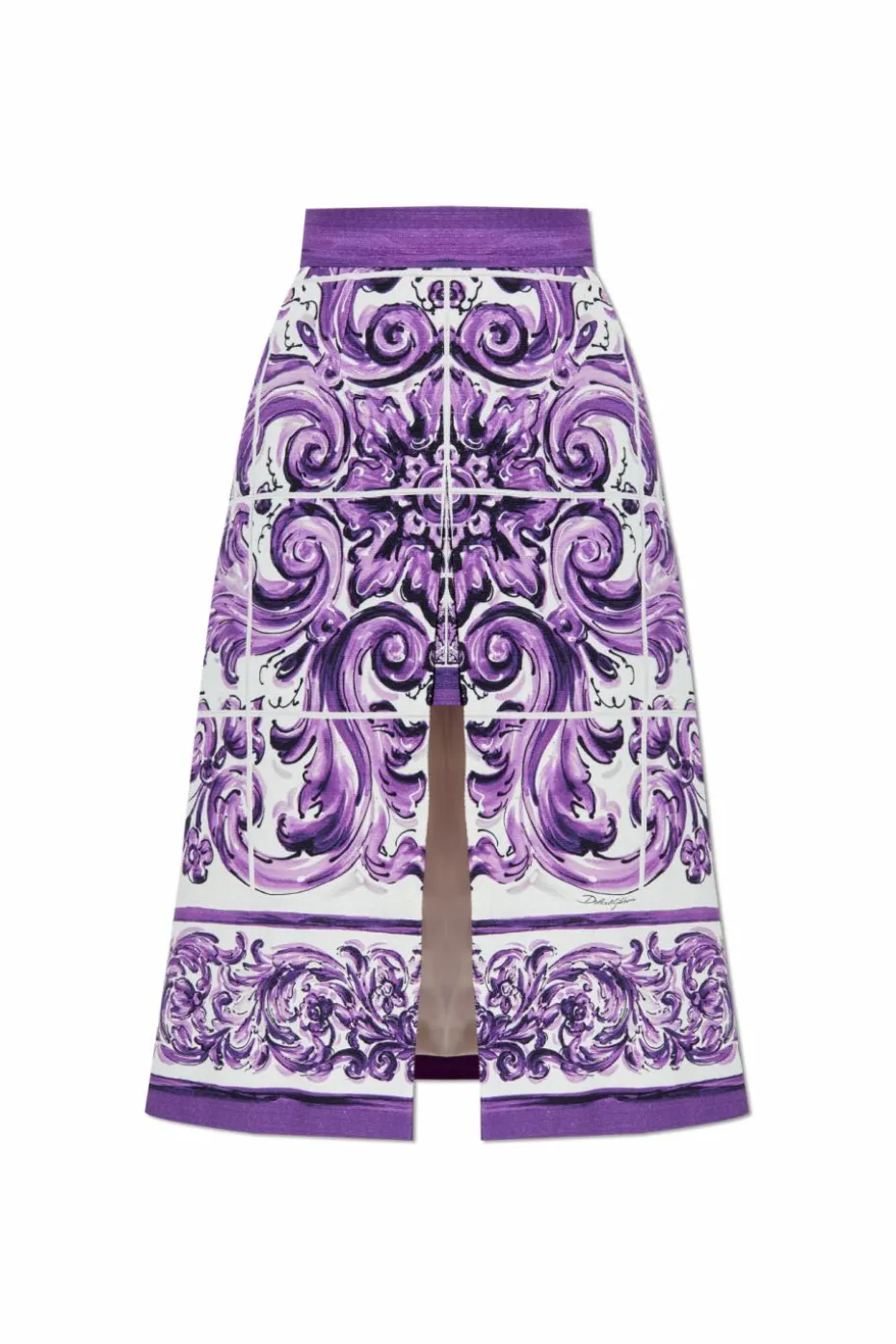 Dolce & Gabbana PURPLE Skirt with "Majolica" print