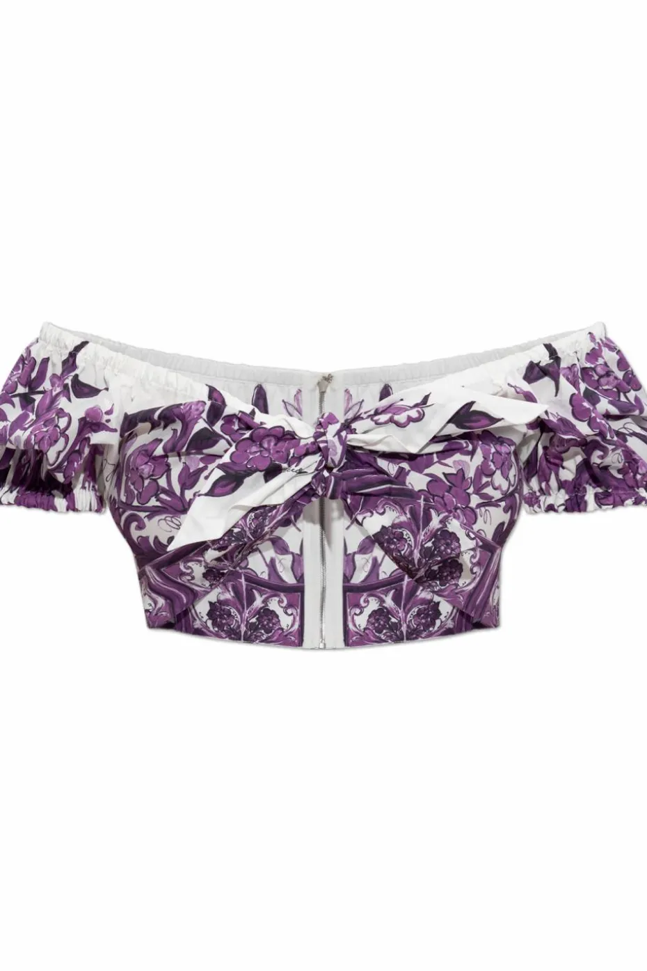 Dolce & Gabbana PURPLE Top with "Majolica" print