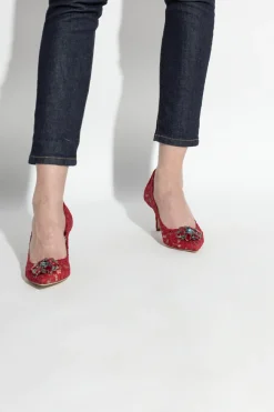 Dolce & Gabbana RED Lace high-heeled shoes