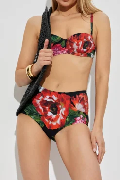 Dolce & Gabbana RED Two-piece swimsuit with floral motif