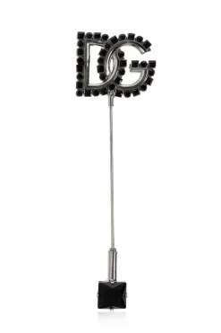 Dolce & Gabbana SILVER Brooch in the shape of a logo