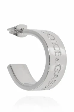 Dolce & Gabbana SILVER Earrings with logo