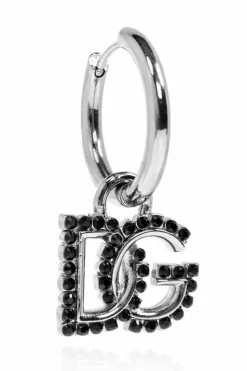 Dolce & Gabbana SILVER Earrings with logo-shaped pendants