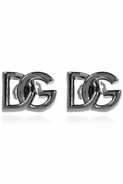 Dolce & Gabbana SILVER Earrings in the shape of a logo