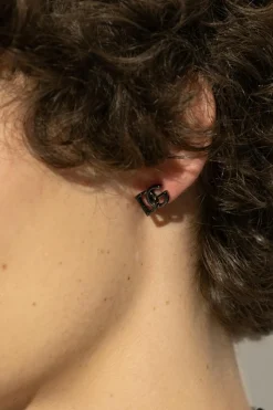 Dolce & Gabbana SILVER Earrings in the shape of a logo