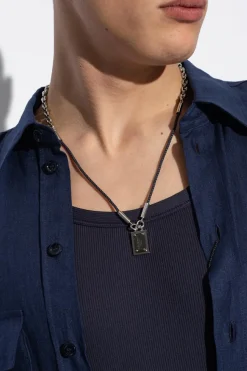 Dolce & Gabbana SILVER Necklace with logo
