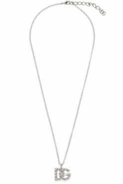 Dolce & Gabbana SILVER Necklace with logo-shaped pendant