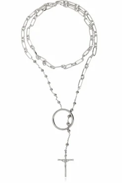 Dolce & Gabbana SILVER Necklace with religious motif