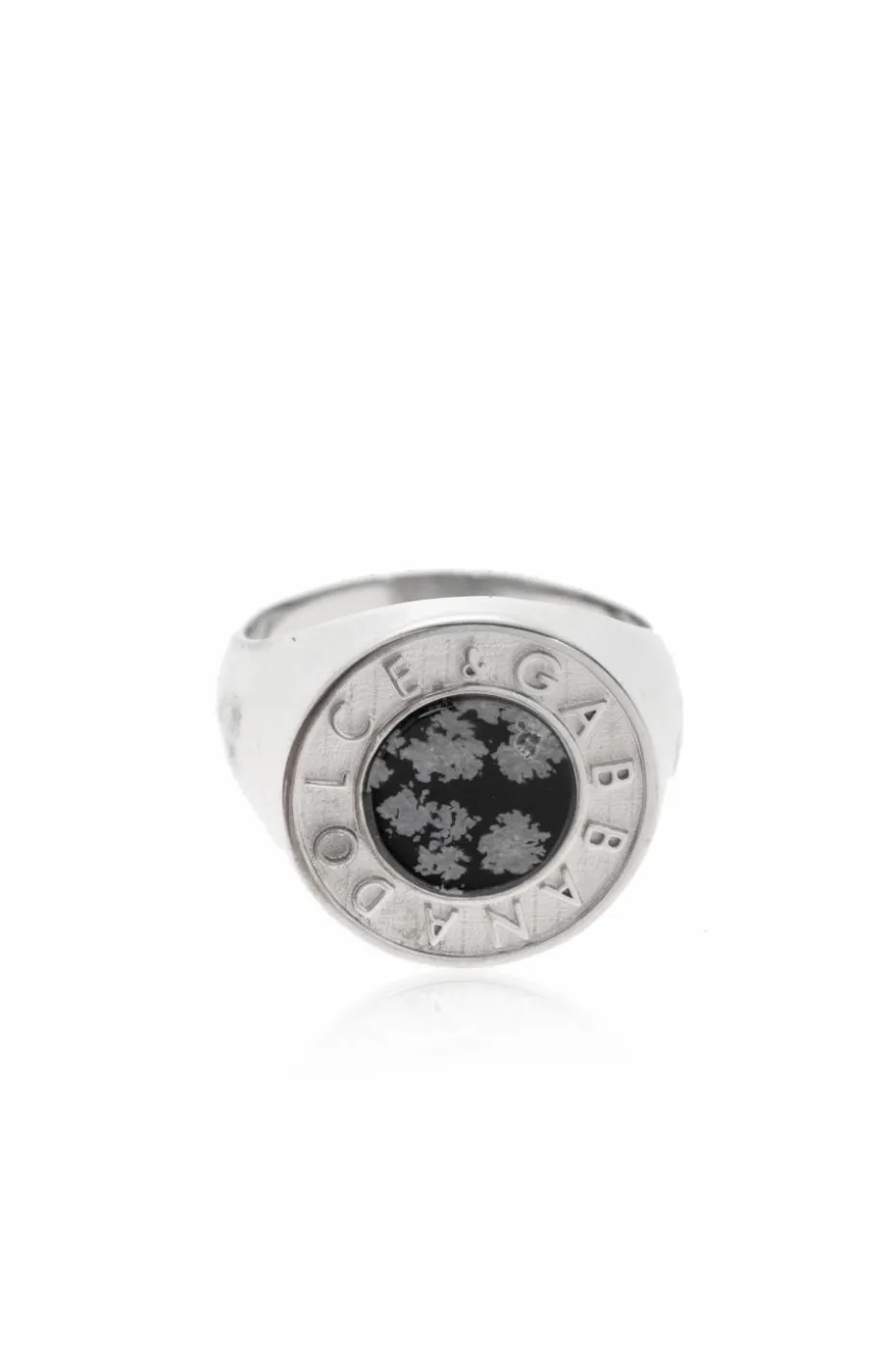 Dolce & Gabbana SILVER Signet ring with logo