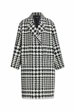 Dolce & Gabbana WHITE Coat with pipette pattern