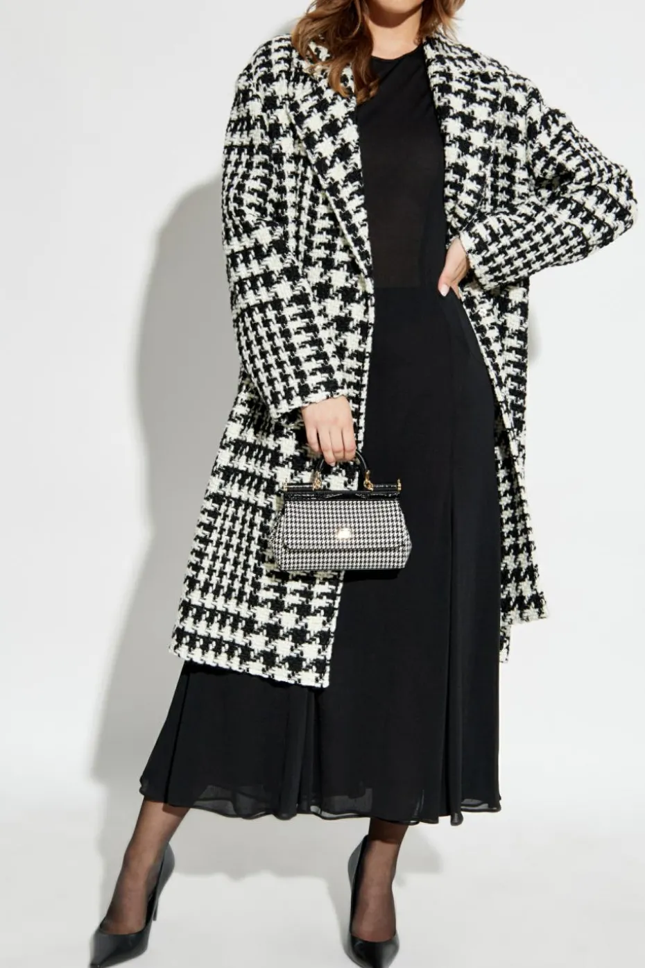 Dolce & Gabbana WHITE Coat with pipette pattern