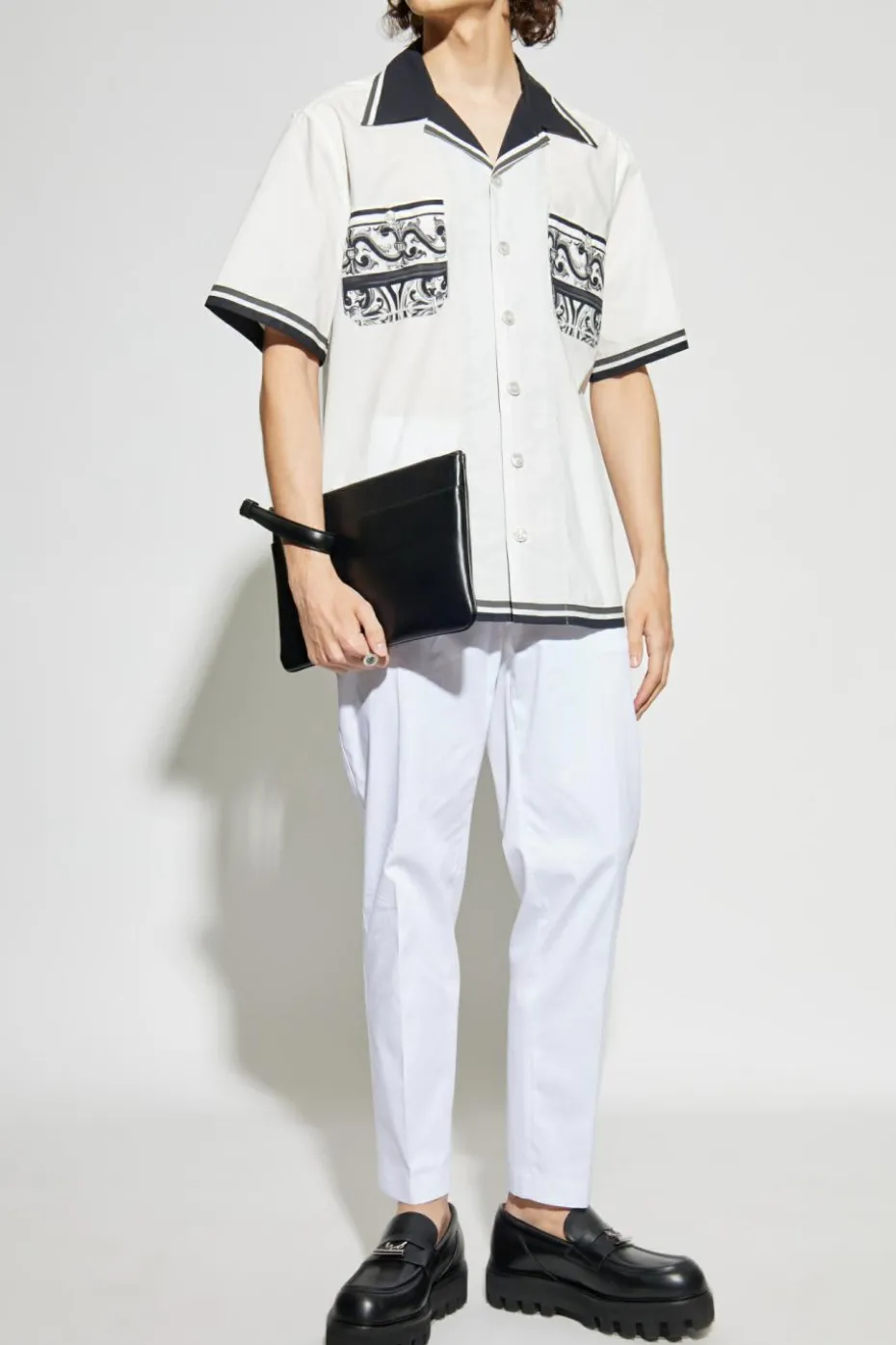Dolce & Gabbana WHITE Cotton shirt with pocket