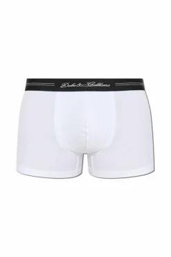 Dolce & Gabbana WHITE Cotton boxers with logo