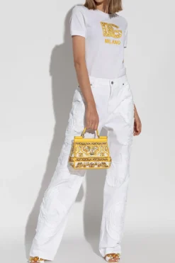 Dolce & Gabbana WHITE Jeans with stitching