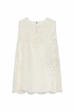 Dolce & Gabbana WHITE Lace sleeveless top