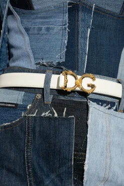 Dolce & Gabbana WHITE Leather belt