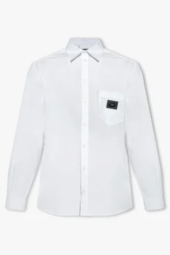 Dolce & Gabbana WHITE Logo-patched shirt