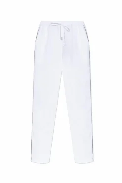 Dolce & Gabbana WHITE Loose-fit linen trousers