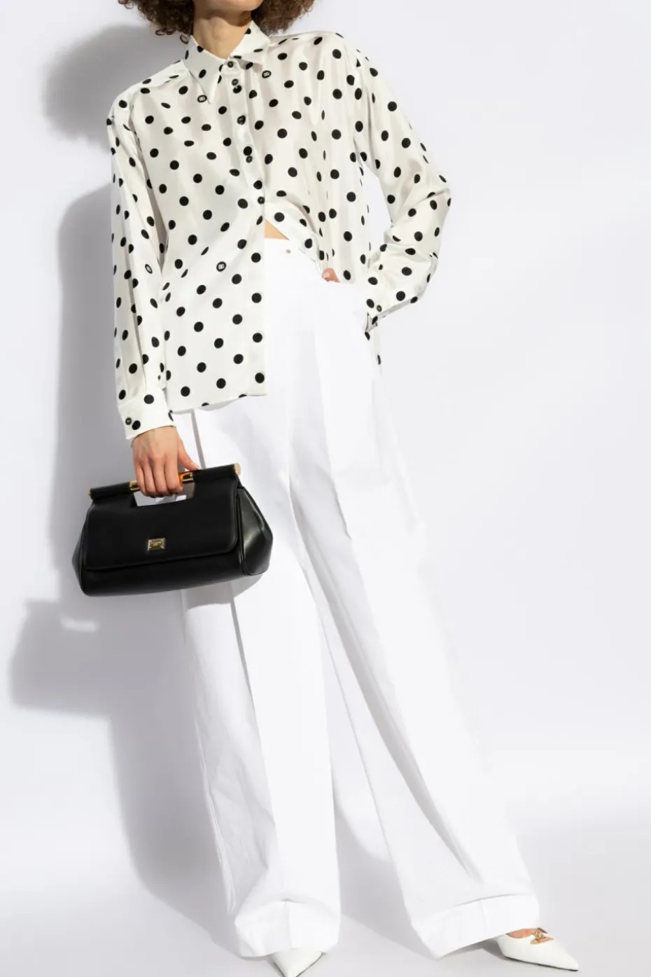 Dolce & Gabbana WHITE Pleated Trousers