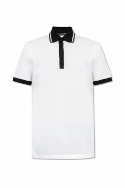 Dolce & Gabbana WHITE Polo with printed logo