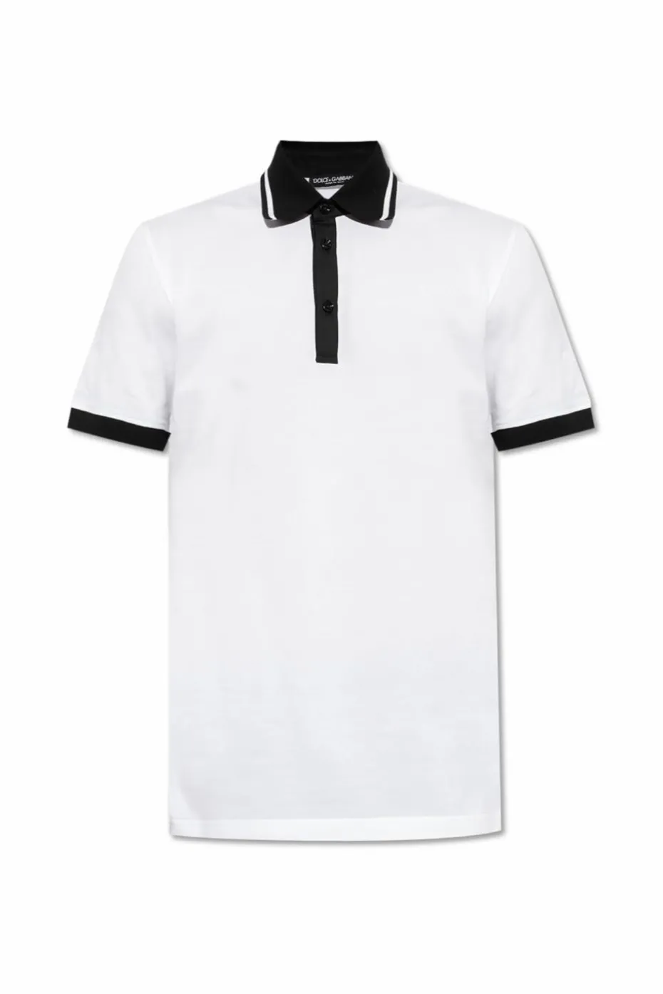 Dolce & Gabbana WHITE Polo with printed logo