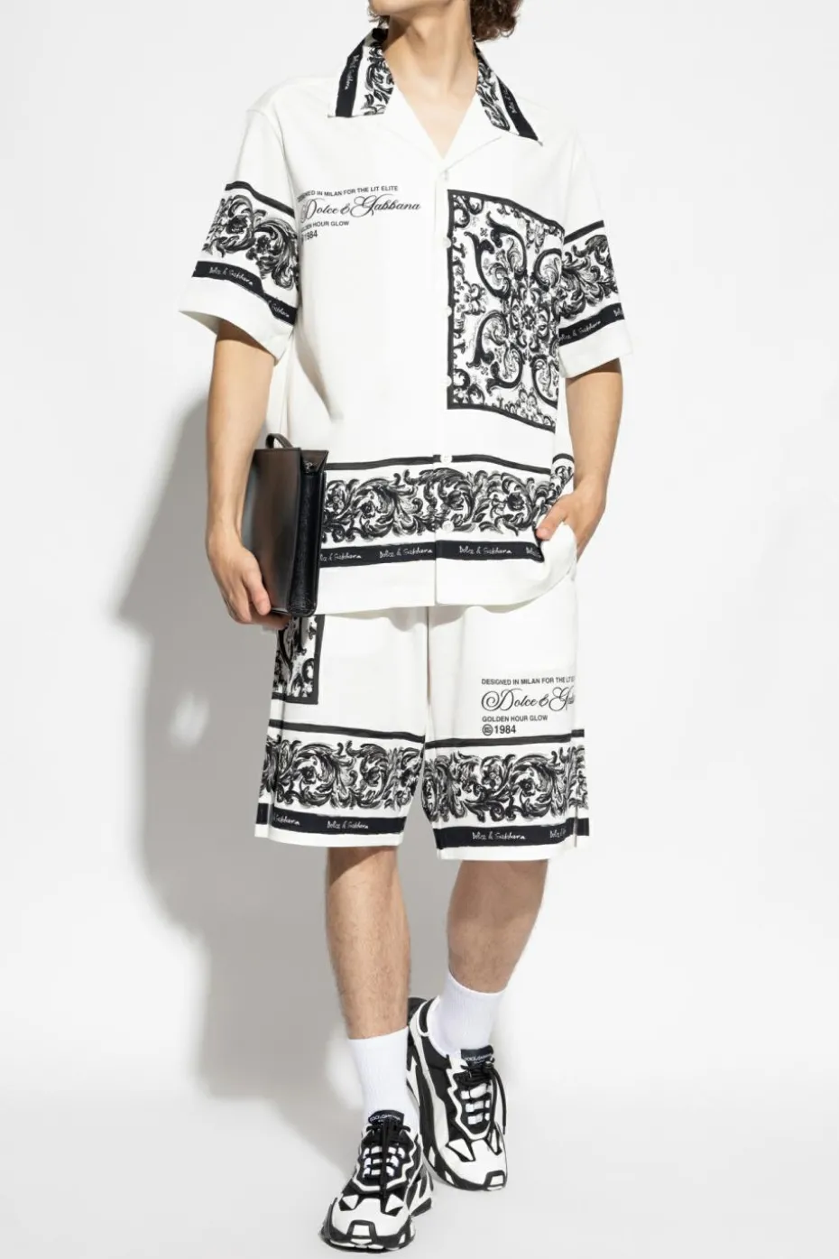Dolce & Gabbana WHITE Shirt with "Majolica" print