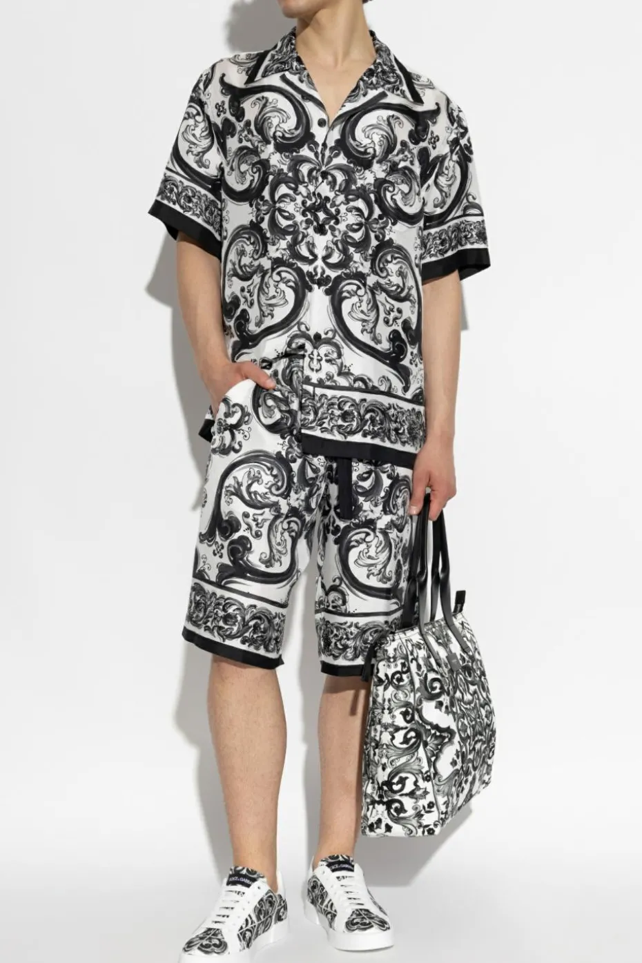 Dolce & Gabbana WHITE Silk shorts