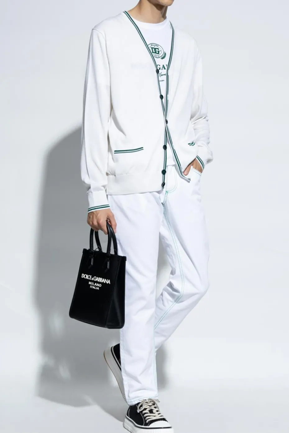 Dolce & Gabbana WHITE Silk Cardigan