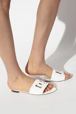 Dolce & Gabbana WHITE Slides with logo