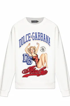 Dolce & Gabbana WHITE Sweatshirt with patch