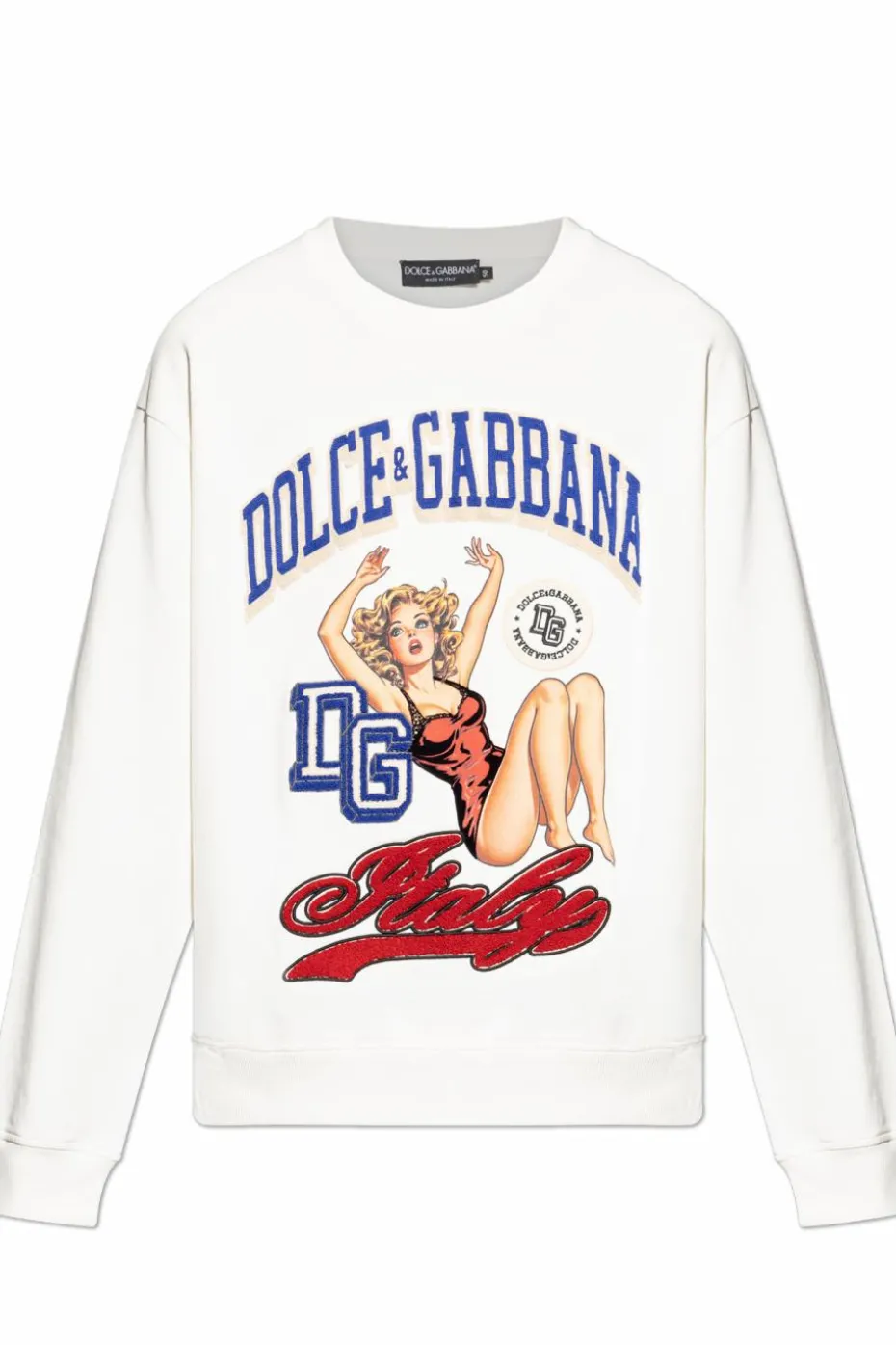 Dolce & Gabbana WHITE Sweatshirt with patch