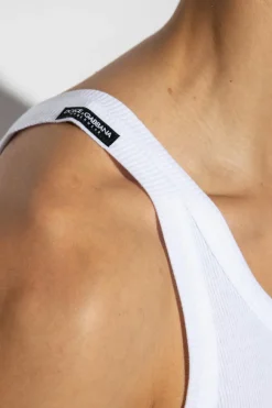 Dolce & Gabbana WHITE Tank top with logo