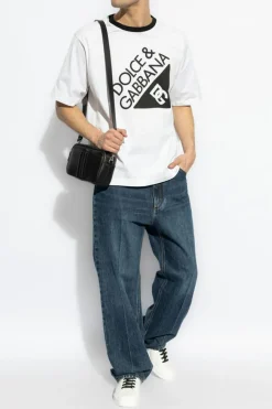 Dolce & Gabbana WHITE T-shirt with printed logo