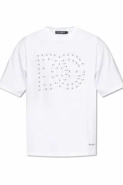 Dolce & Gabbana WHITE T-shirt with printed logo