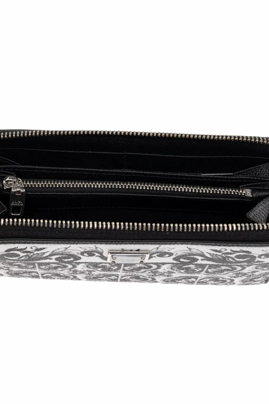 Dolce & Gabbana WHITE Wallet with 'Majolica' print