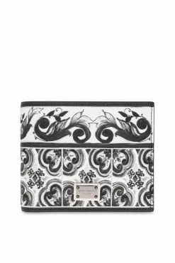 Dolce & Gabbana WHITE Wallet with 'Majolica' print