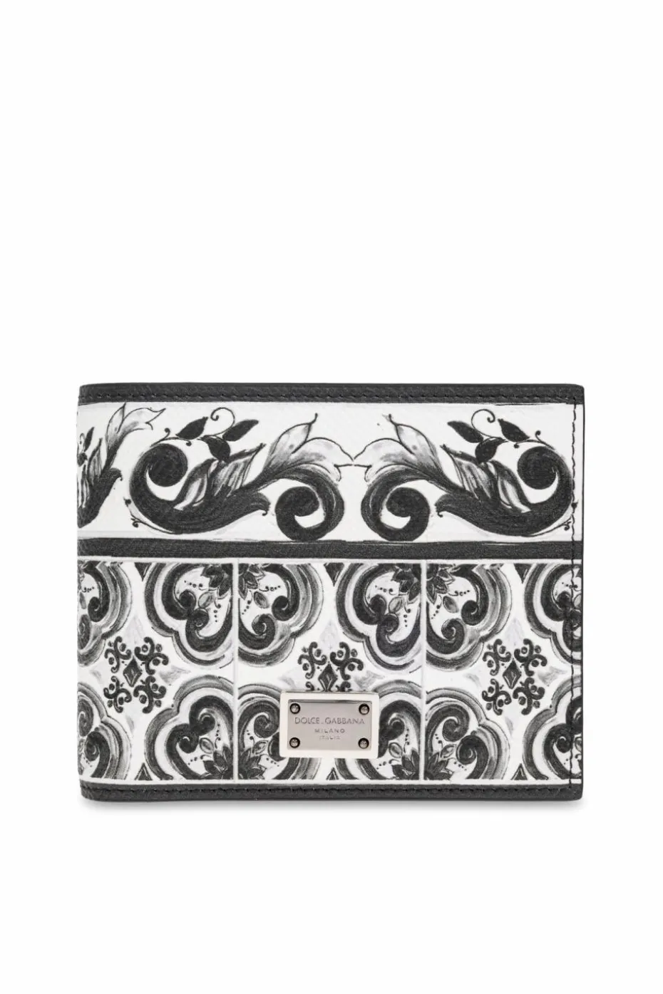 Dolce & Gabbana WHITE Wallet with 'Majolica' print